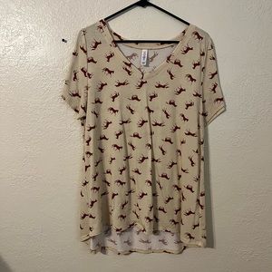 Horse Lularoe v neck